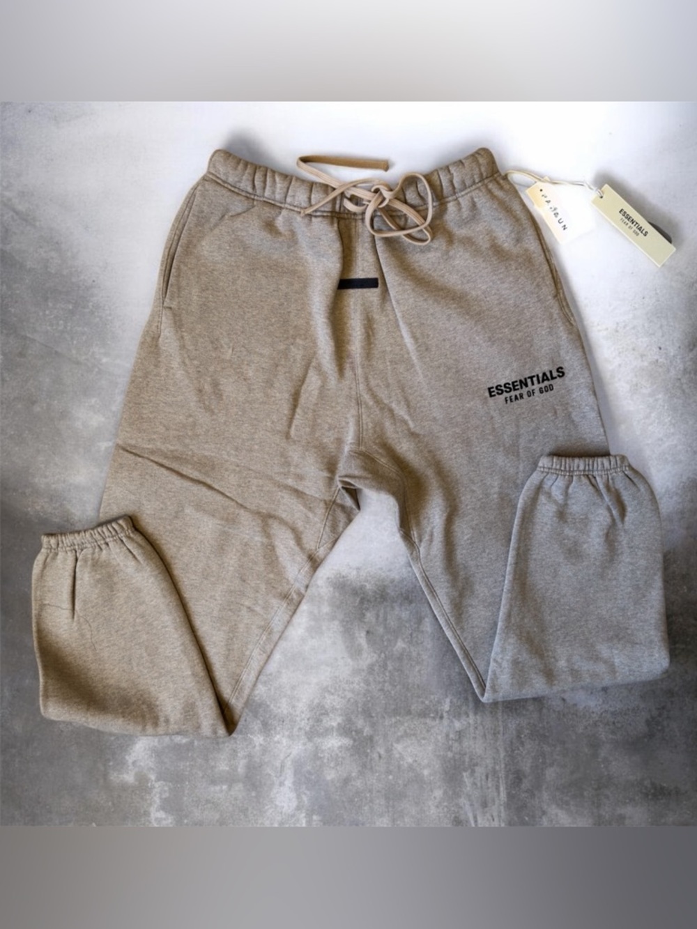 Fear of God Essentials mens Sweatpants in Light Taupe